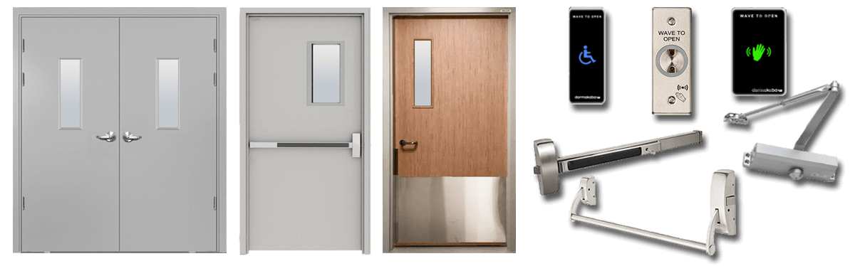 Commercial Steel Doors, Wood Door and Door Hardware Banner